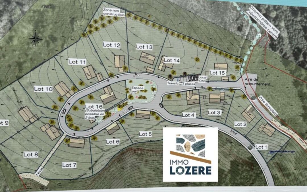 Prévenchères – 15 lots de terrains constructibles et lotis